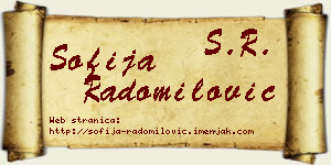 Sofija Radomilović vizit kartica